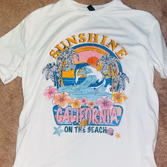 SHEIN white oversized beach shirt size small NTW - Picture 1 of 2